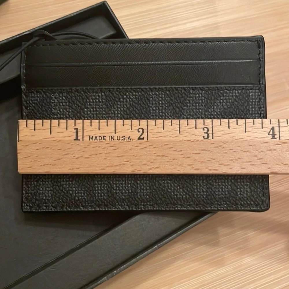 Brand New Michael Kors Black Jet Set Card Holder Case & Matching Keychain